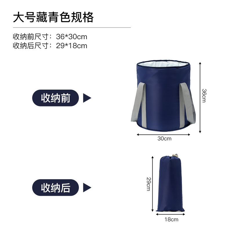 Portable Foot Bath Bucket, Elevated Above The Calf, Five-Layer Insulated Foot Bag, Travel Foldable Foot Basin, Foot Bath Artifact