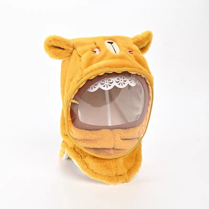 Children'S Hat Autumn And Winter Windproof Mask For Boys And Girls, Ear Protection Integrated Hood, Windproof Thickened Warm Baby Scarf
