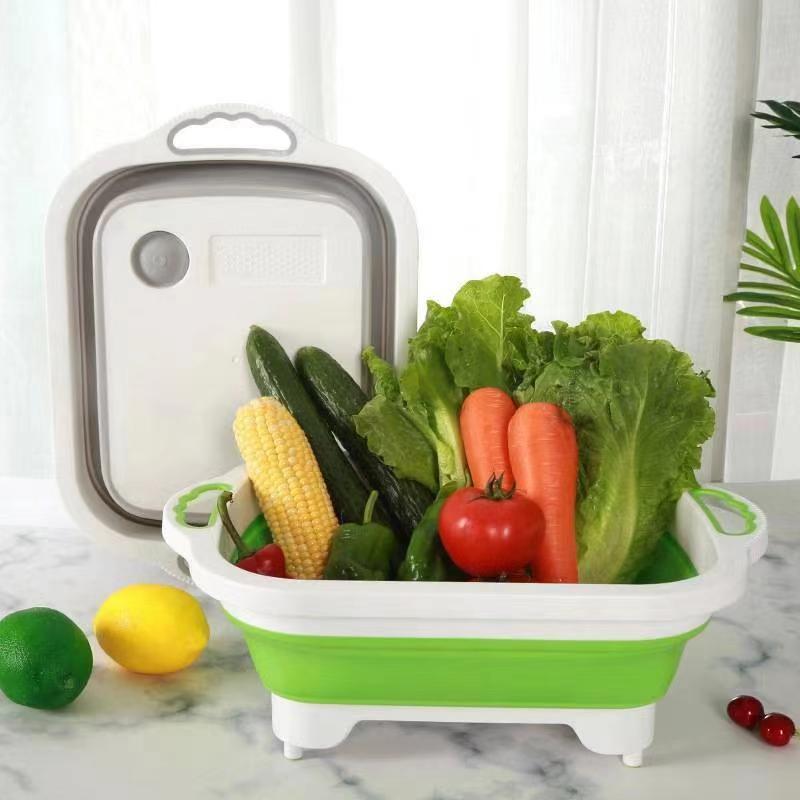 💥 New for 2025 🔄 Folding Cutting Board · Multifunctional Vegetable Drain