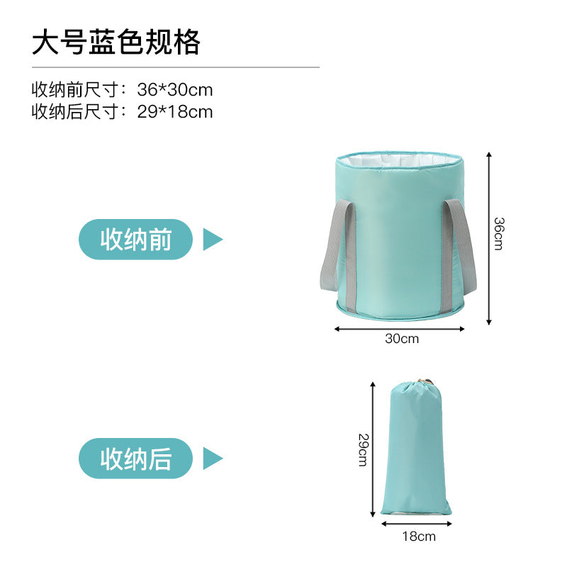Portable Foot Bath Bucket, Elevated Above The Calf, Five-Layer Insulated Foot Bag, Travel Foldable Foot Basin, Foot Bath Artifact
