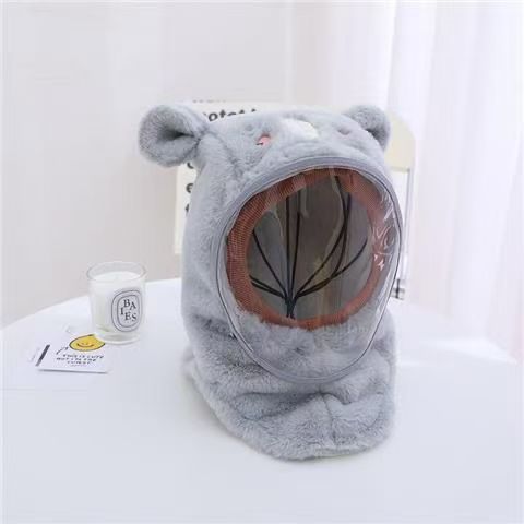 Children'S Hat Autumn And Winter Windproof Mask For Boys And Girls, Ear Protection Integrated Hood, Windproof Thickened Warm Baby Scarf