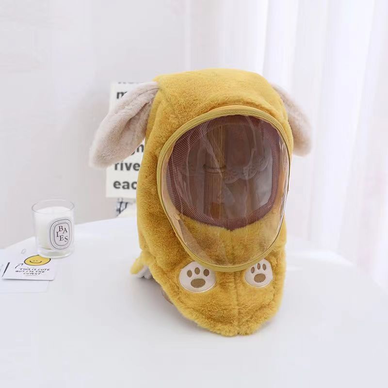 Children'S Hat Autumn And Winter Windproof Mask For Boys And Girls, Ear Protection Integrated Hood, Windproof Thickened Warm Baby Scarf