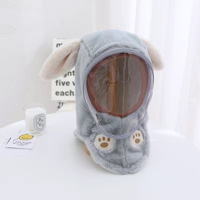 Children'S Hat Autumn And Winter Windproof Mask For Boys And Girls, Ear Protection Integrated Hood, Windproof Thickened Warm Baby Scarf