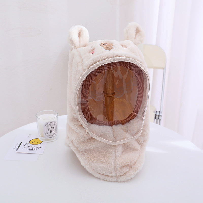 Children'S Hat Autumn And Winter Windproof Mask For Boys And Girls, Ear Protection Integrated Hood, Windproof Thickened Warm Baby Scarf