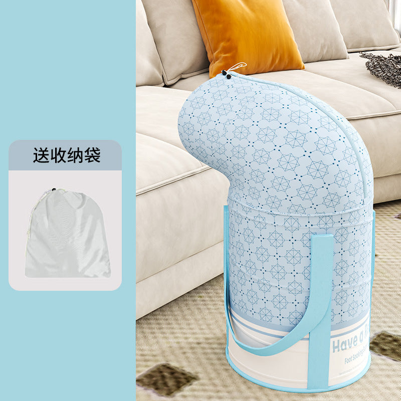 Portable Foot Bath Bucket, Elevated Above The Calf, Five-Layer Insulated Foot Bag, Travel Foldable Foot Basin, Foot Bath Artifact