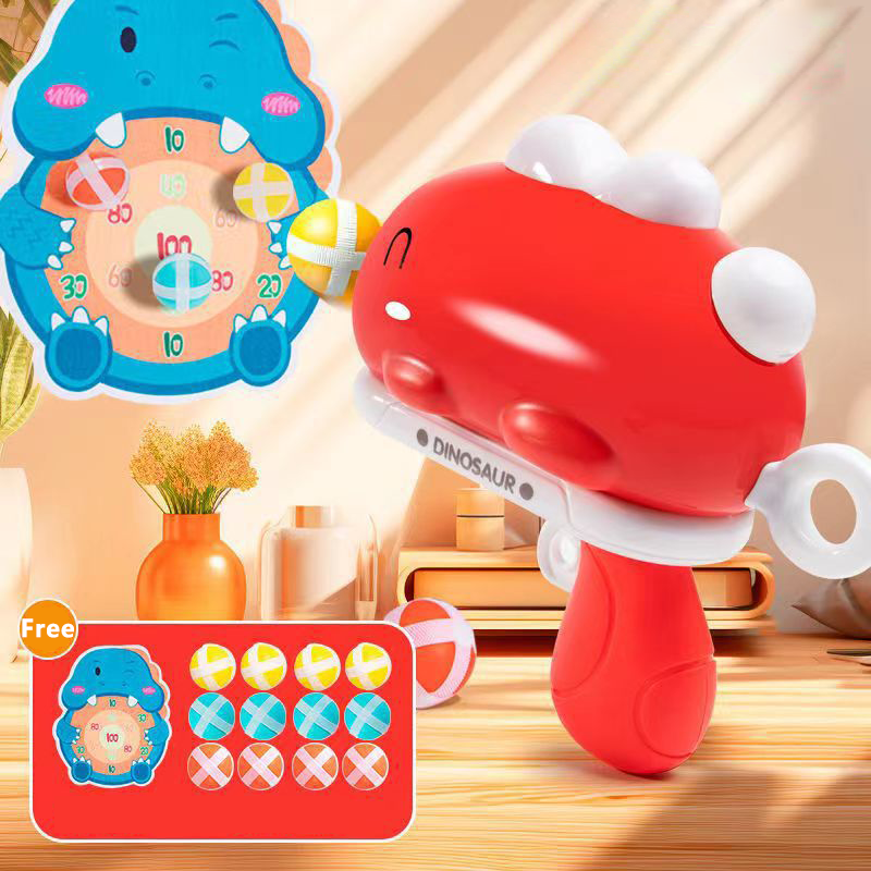 Dinosaur Design Ball Blaster Toy, 1 Box Dinosaur Design Ball Blaster Toy with 12pcs Sticky Ball, Indoor Outdoor Sports Toy for Kids