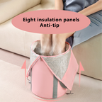 Portable Foot Bath Bucket, Elevated Above The Calf, Five-Layer Insulated Foot Bag, Travel Foldable Foot Basin, Foot Bath Artifact