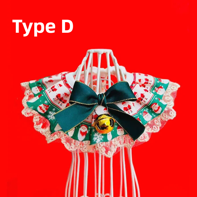🎄Christmas Collar- Festive Lace Ruffle Scarf for Dogs and Cats