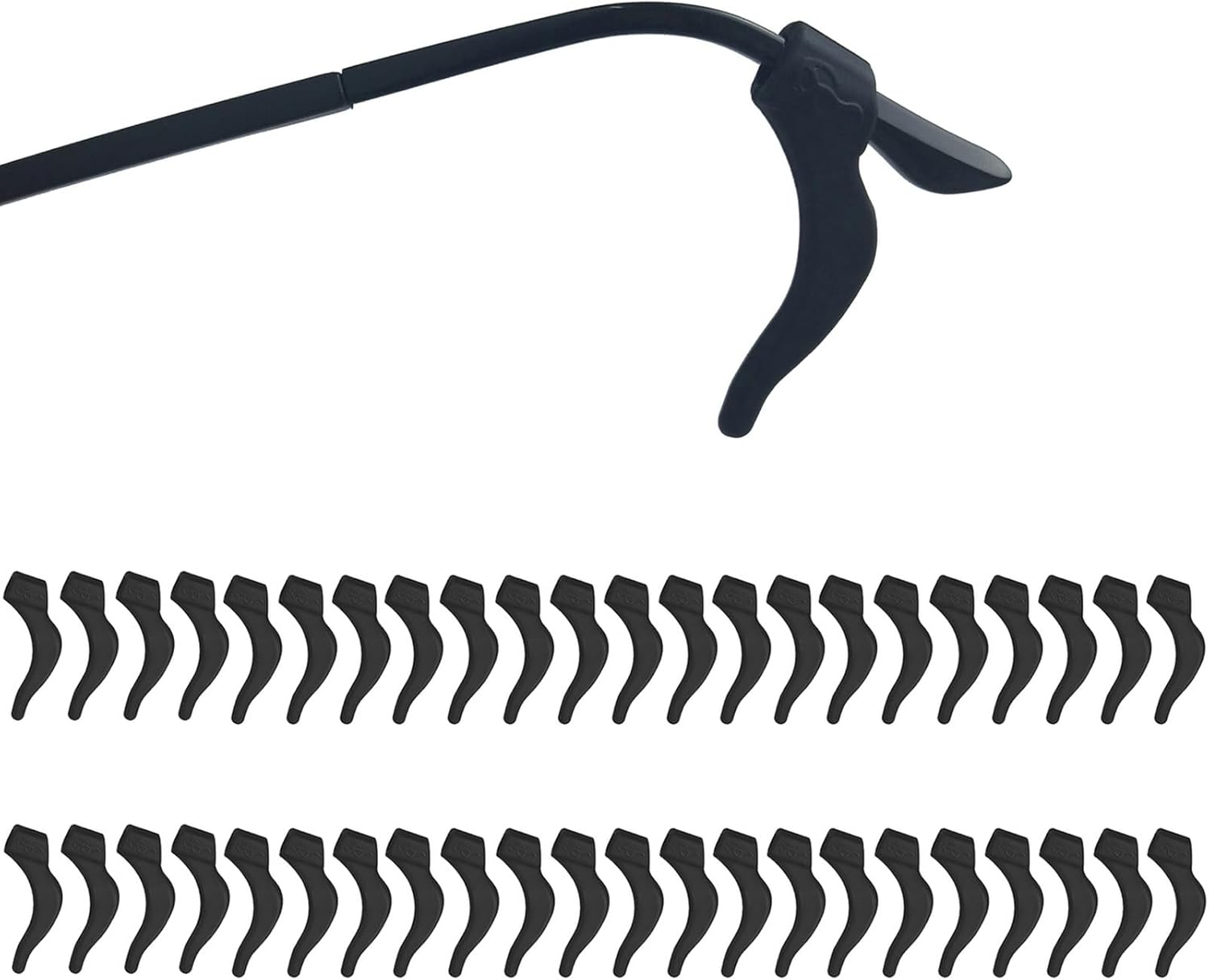 20Pairs Glasses Anti-slip Silicone Ear Clip, Glasses Holder With Storage Box, Sports Eyeglass Ear Grips, Safety Eyewear Retainers for Sunglasses Presbyopia Eyeglass