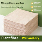 Loofah Plant Fiber Cleaning Cloth – Non-Stick, Thick, Highly Absorbent, Lint-Free Kitchen Dish Cloth for Home Use