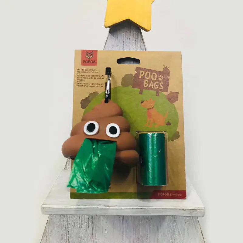 Poo Emoji poop bag dispenser!