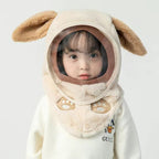 Children'S Hat Autumn And Winter Windproof Mask For Boys And Girls, Ear Protection Integrated Hood, Windproof Thickened Warm Baby Scarf