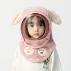 Children'S Hat Autumn And Winter Windproof Mask For Boys And Girls, Ear Protection Integrated Hood, Windproof Thickened Warm Baby Scarf