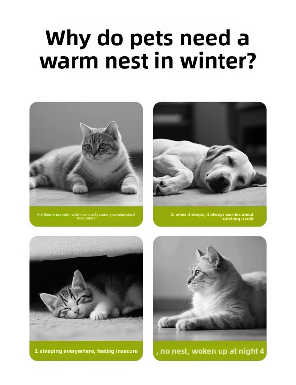 🐈Removable and Washable Winter Closed-off Cat Bed💝