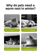 🐈Removable and Washable Winter Closed-off Cat Bed💝