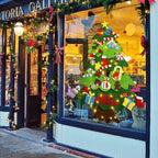 Felt Artificial Christmas Tree Set - Christmas Decorations 2025 with 26 Detachable Ornaments & LED Lights | DIY Wall Hanging Kit for Kids, Home Party Gift