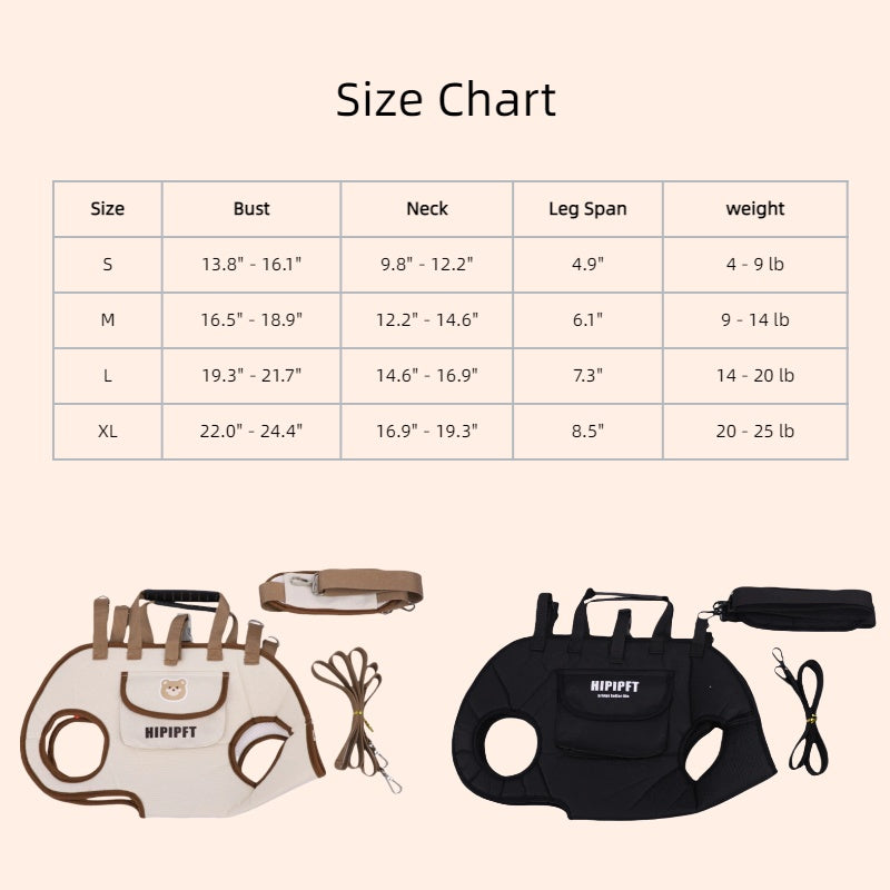 Multifunctional Pet Leash Backpack, hand-carry, crossbody, lightweight travel carry essential